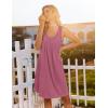 image:imageEkouaer Cotton Nightgowns for Women Sleeveless Night Gown Tank Sleep Shirts Pleated Night Shirts V Neck ChemiseCherry Red