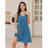 image:imageEkouaer Cotton Nightgowns for Women Sleeveless Night Gown Tank Sleep Shirts Pleated Night Shirts V Neck ChemiseDog Footprints