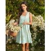 image:imageEkouaer Cotton Nightgowns for Women Sleeveless Night Gown Tank Sleep Shirts Pleated Night Shirts V Neck ChemiseFloral Mint Green