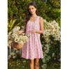 image:imageEkouaer Cotton Nightgowns for Women Sleeveless Night Gown Tank Sleep Shirts Pleated Night Shirts V Neck ChemiseFloral Pink