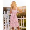 image:imageEkouaer Cotton Nightgowns for Women Sleeveless Night Gown Tank Sleep Shirts Pleated Night Shirts V Neck ChemiseFloral Pink