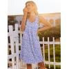 image:imageEkouaer Cotton Nightgowns for Women Sleeveless Night Gown Tank Sleep Shirts Pleated Night Shirts V Neck ChemiseFloral Purple