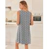 image:imageEkouaer Cotton Nightgowns for Women Sleeveless Night Gown Tank Sleep Shirts Pleated Night Shirts V Neck ChemiseFloral White