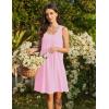 image:imageEkouaer Cotton Nightgowns for Women Sleeveless Night Gown Tank Sleep Shirts Pleated Night Shirts V Neck ChemiseMisty Rose