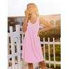 image:imageEkouaer Cotton Nightgowns for Women Sleeveless Night Gown Tank Sleep Shirts Pleated Night Shirts V Neck ChemiseMisty Rose