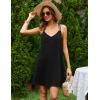 image:imageEkouaer Cotton Nightgowns for Women Sleeveless Racerback Night Gown Spaghetti Strap Sleep Dress Chemise SleepwearBlack