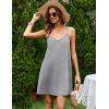 image:imageEkouaer Cotton Nightgowns for Women Sleeveless Racerback Night Gown Spaghetti Strap Sleep Dress Chemise SleepwearLight Grey