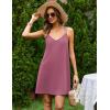 image:imageEkouaer Cotton Nightgowns for Women Sleeveless Racerback Night Gown Spaghetti Strap Sleep Dress Chemise SleepwearPeach Red
