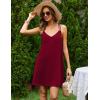 image:imageEkouaer Cotton Nightgowns for Women Sleeveless Racerback Night Gown Spaghetti Strap Sleep Dress Chemise SleepwearWine Red