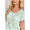 image:imageEkouaer Cotton Nightgowns for Women Vintage Victorian Night Gowns Short Sleeve Sleep Shirts Lace Sleep Dress Soft SleepwearFloral Green