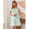 image:imageEkouaer Cotton Nightgowns for Women Vintage Victorian Night Gowns Short Sleeve Sleep Shirts Lace Sleep Dress Soft SleepwearFloral Green