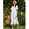 image:imageEkouaer Cotton Nightgowns for Women Vintage Victorian Nightgown Short Sleeve Lace Night Gown Long Nightdress Soft NightshirtWhite Little Flowers