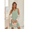 image:imageEkouaer Nightgowns for Women Bamboo Viscose Night Gown Sleeveless Sleep Shirts Tank Sleep Dress Vneck SleepwearLight Green