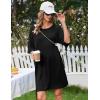 image:imageEkouaer Nightgowns for Women Bamboo Viscose Night Gowns Plus Size Sleep Shirts Short Sleeve Night Shirts Soft SleepwearBlack