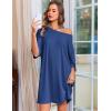 image:imageEkouaer Nightgowns for Women Bamboo Viscose Night Gowns Plus Size Sleep Shirts Short Sleeve Night Shirts Soft SleepwearBlue