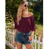 image:imageEkouaer Nightgowns for Women Bamboo Viscose Night Gowns Plus Size Sleep Shirts Short Sleeve Night Shirts Soft SleepwearDark Red