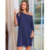image:imageEkouaer Nightgowns for Women Bamboo Viscose Night Gowns Plus Size Sleep Shirts Short Sleeve Night Shirts Soft SleepwearNavy Blue