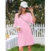 image:imageEkouaer Nightgowns for Women Bamboo Viscose Night Gowns Plus Size Sleep Shirts Short Sleeve Night Shirts Soft SleepwearPink