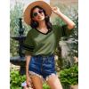 image:imageEkouaer Nightgowns for Women Bamboo Viscose Nightgown Short Sleeve Sleep Shirts V Neck Nightshirt Soft SleepwearArmy Green
