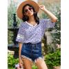 image:imageEkouaer Nightgowns for Women Bamboo Viscose Nightgown Short Sleeve Sleep Shirts V Neck Nightshirt Soft SleepwearFloral Purple