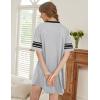 image:imageEkouaer Nightgowns for Women Bamboo Viscose Nightgown Short Sleeve Sleep Shirts V Neck Nightshirt Soft SleepwearLight Grey