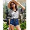 image:imageEkouaer Nightgowns for Women Bamboo Viscose Nightgown Short Sleeve Sleep Shirts V Neck Nightshirt Soft SleepwearLight Grey