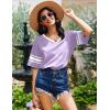 image:imageEkouaer Nightgowns for Women Bamboo Viscose Nightgown Short Sleeve Sleep Shirts V Neck Nightshirt Soft SleepwearLight Purple