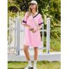 image:imageEkouaer Nightgowns for Women Bamboo Viscose Nightgown Short Sleeve Sleep Shirts V Neck Nightshirt Soft SleepwearPink