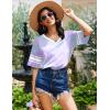 image:imageEkouaer Nightgowns for Women Bamboo Viscose Nightgown Short Sleeve Sleep Shirts V Neck Nightshirt Soft SleepwearTie Dye