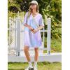 image:imageEkouaer Nightgowns for Women Bamboo Viscose Nightgown Short Sleeve Sleep Shirts V Neck Nightshirt Soft SleepwearTie Dye
