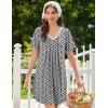 image:imageEkouaer Nightgowns for Women Cotton Night Gowns Short Sleeve Pleated Sleep Shirts Lace Trim Moo Moos Ladies SleepwearFloral Black