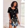 image:imageEkouaer Nightgowns for Women Short Sleeve Sleep Shirts Crewneck Night Shirts Soft Sleepwear Caual T Shirt Sleep DressButterfly