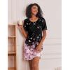 image:imageEkouaer Nightgowns for Women Short Sleeve Sleep Shirts Crewneck Night Shirts Soft Sleepwear Caual T Shirt Sleep DressCherry Blossoms