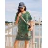image:imageEkouaer Nightgowns for Women Short Sleeve Sleep Shirts Crewneck Night Shirts Soft Sleepwear Caual T Shirt Sleep DressFloral Green