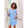 image:imageEkouaer Nightgowns for Women Short Sleeve Sleep Shirts Crewneck Night Shirts Soft Sleepwear Caual T Shirt Sleep DressLight Blue