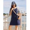 image:imageEkouaer Nightgowns for Women Short Sleeve Sleep Shirts Crewneck Night Shirts Soft Sleepwear Caual T Shirt Sleep DressNavy Blue