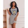 image:imageEkouaer Nightgowns for Women Short Sleeve Sleep Shirts Crewneck Night Shirts Soft Sleepwear Caual T Shirt Sleep DressTeddy Bear