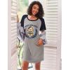 image:imageEkouaer Nightgowns for Women Short Sleeve Sleep Shirts Crewneck Night Shirts Soft Sleepwear Caual T Shirt Sleep DressTeddy Bear