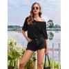 image:imageEkouaer Plus Size Nightgowns for Women Oversized Sleep Shirt Short Sleeve Nightshirt TShirt Dress Sleepwear S4XLBlack
