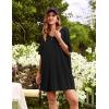 image:imageEkouaer Plus Size Nightgowns for Women Oversized Sleep Shirt Short Sleeve Nightshirt TShirt Dress Sleepwear S4XLBlack