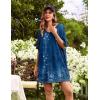 image:imageEkouaer Plus Size Nightgowns for Women Oversized Sleep Shirt Short Sleeve Nightshirt TShirt Dress Sleepwear S4XLBlue Flower