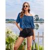 image:imageEkouaer Plus Size Nightgowns for Women Oversized Sleep Shirt Short Sleeve Nightshirt TShirt Dress Sleepwear S4XLBlue Flower