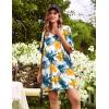image:imageEkouaer Plus Size Nightgowns for Women Oversized Sleep Shirt Short Sleeve Nightshirt TShirt Dress Sleepwear S4XLFloral Tye Dye