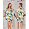 image:imageEkouaer Plus Size Nightgowns for Women Oversized Sleep Shirt Short Sleeve Nightshirt TShirt Dress Sleepwear S4XLFloral Tye Dye