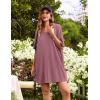 image:imageEkouaer Plus Size Nightgowns for Women Oversized Sleep Shirt Short Sleeve Nightshirt TShirt Dress Sleepwear S4XLPurple Red