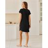 image:imageEkouaer Womens Nightgowns Short Sleeve Sleepshirt V Neck Top Shirt Dress Soft Nightshirts Loose Loungewear S3XLBlack