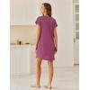image:imageEkouaer Womens Nightgowns Short Sleeve Sleepshirt V Neck Top Shirt Dress Soft Nightshirts Loose Loungewear S3XLDark Pink