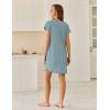 image:imageEkouaer Womens Nightgowns Short Sleeve Sleepshirt V Neck Top Shirt Dress Soft Nightshirts Loose Loungewear S3XLGreen