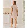 image:imageEkouaer Womens Nightgowns Short Sleeve Sleepshirt V Neck Top Shirt Dress Soft Nightshirts Loose Loungewear S3XLLight Khaki