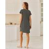 image:imageEkouaer Womens Nightgowns Short Sleeve Sleepshirt V Neck Top Shirt Dress Soft Nightshirts Loose Loungewear S3XLTea Gray